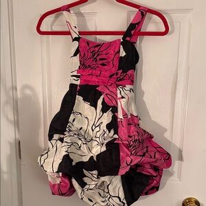 Women’s Ruby Rox size 8 Floral Pink and Black Dress